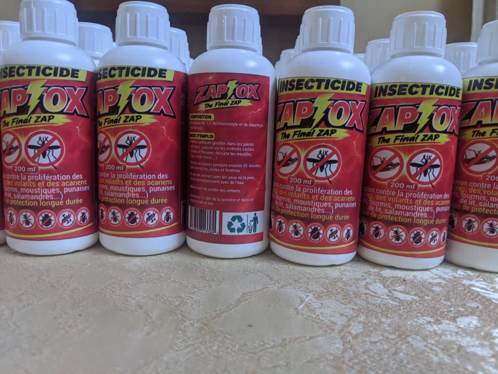 Flacons d’insecticide ZAPTOX